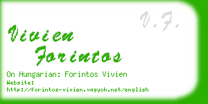 vivien forintos business card